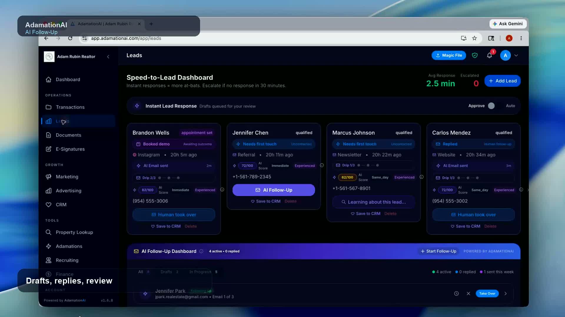 AdamationAI AI follow-up product view